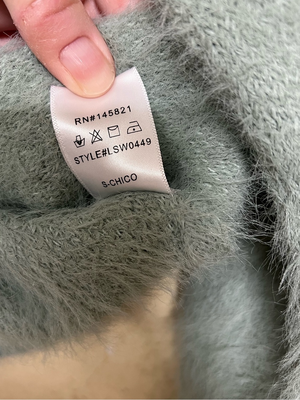 Listicle light green soft fuzzy button front cardigan sweater oversized - Picture 10 of 10